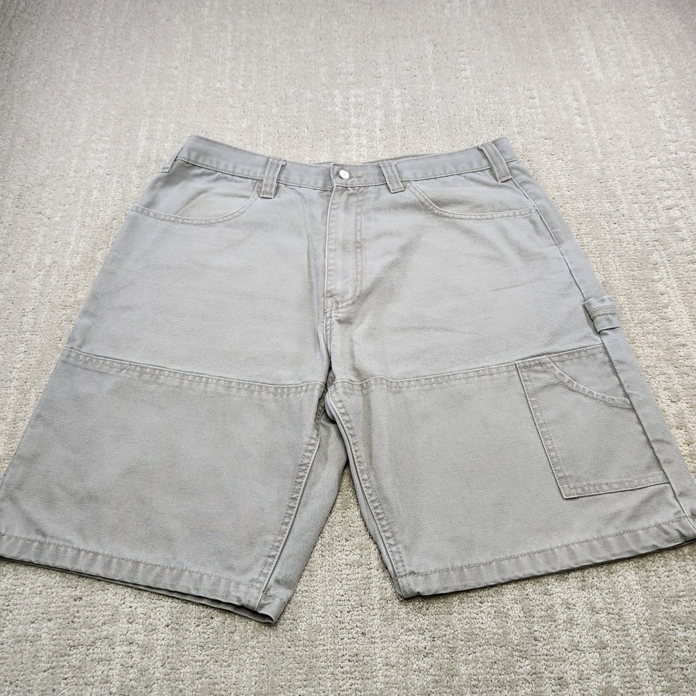 Double Knee Shorts Men 34 *READ Duck Canvas Duckhead Workwear Cotton Carpenter
